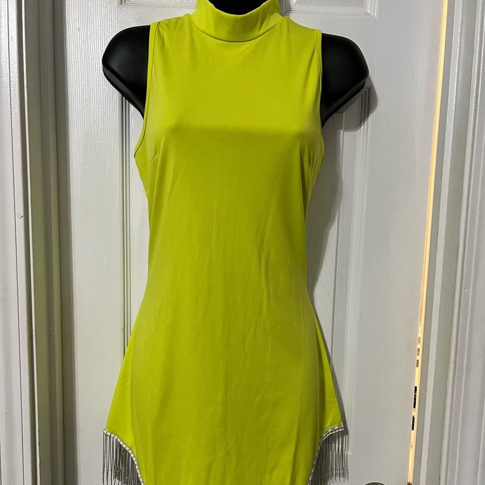 Neon fringe dress
